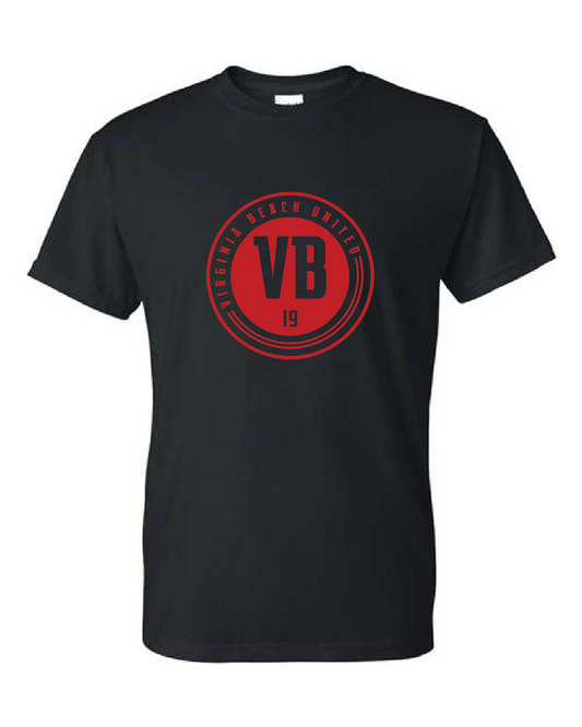 Youth 50 Cotton/50 Poly T-Shirt / Black / VB United