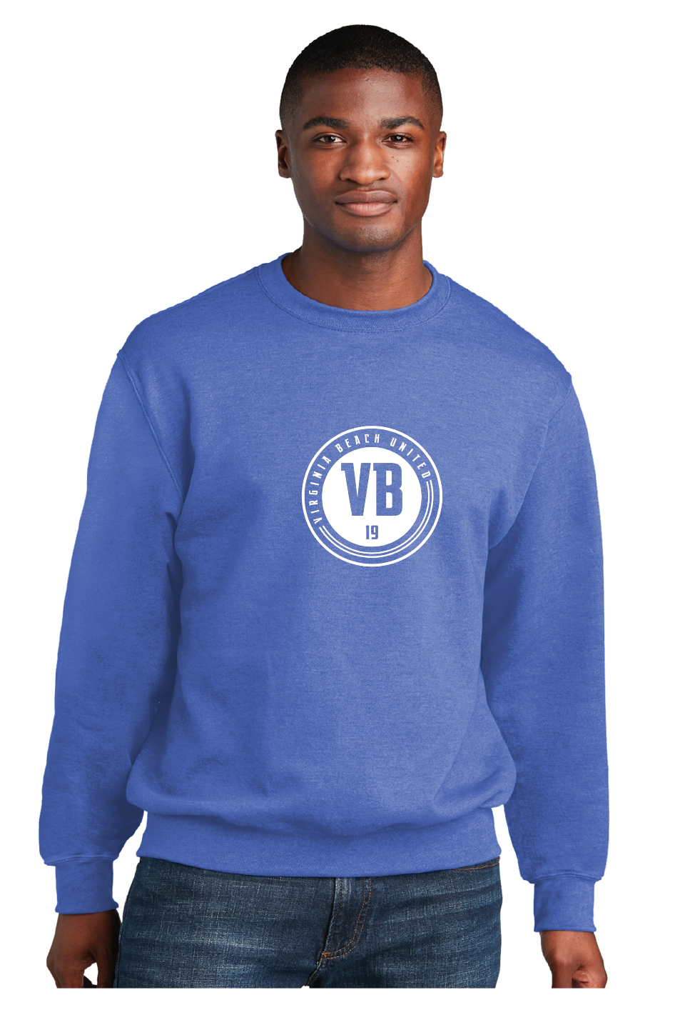 Core Fleece Crewneck Sweatshirt (Youth and Adult) / Heather Royal / VB United