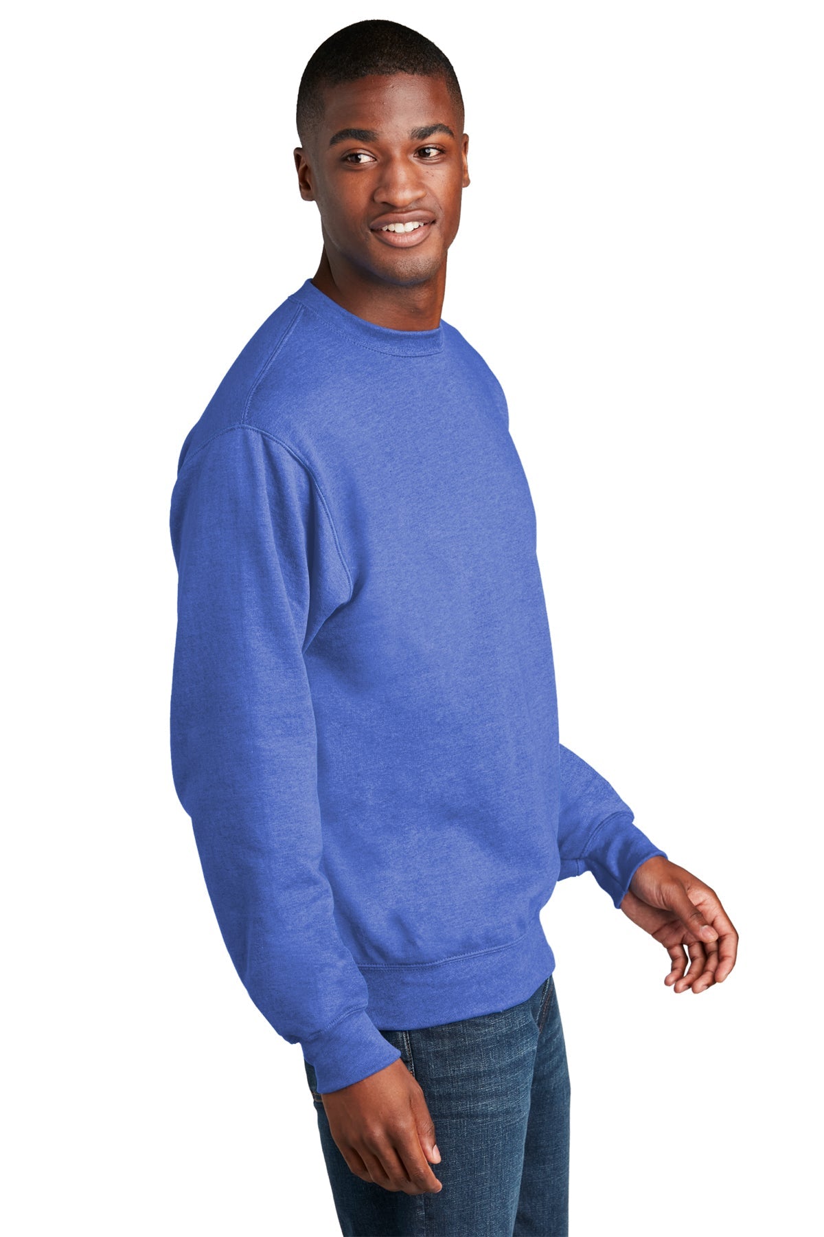 Core Fleece Crewneck Sweatshirt (Youth and Adult) / Heather Royal / VB United