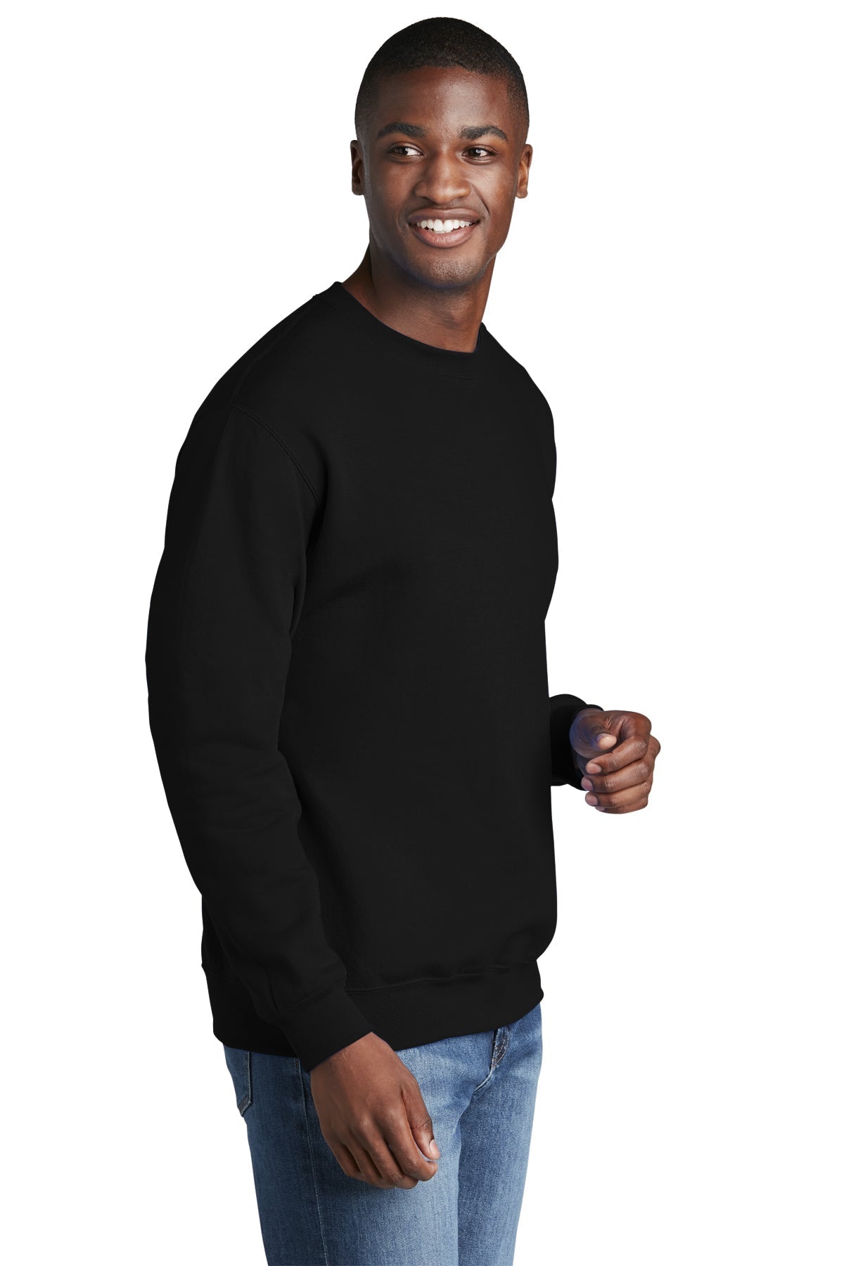 Core Fleece Crewneck Sweatshirt (Youth and Adult) / Black / VB United