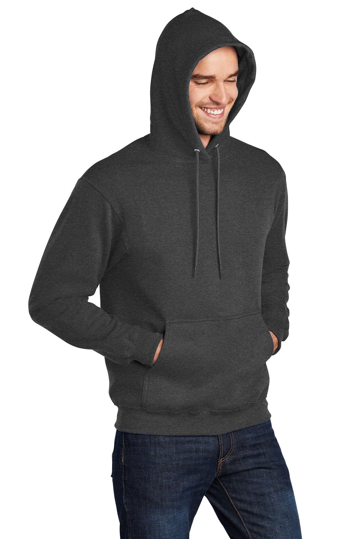Core Fleece Pullover Hooded Sweatshirt / Dark Heather Charcoal / VB United